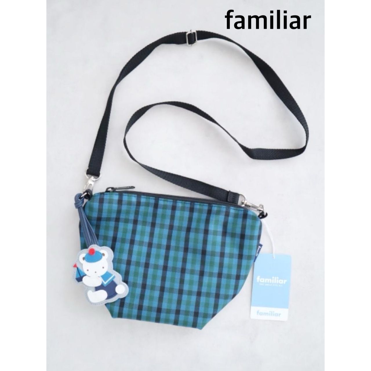 ファミリア ショルダー　ポシェット　青　チェック　レア ファミリア】ポシェット（青系ファミリアチェック）【2026年2月下旬