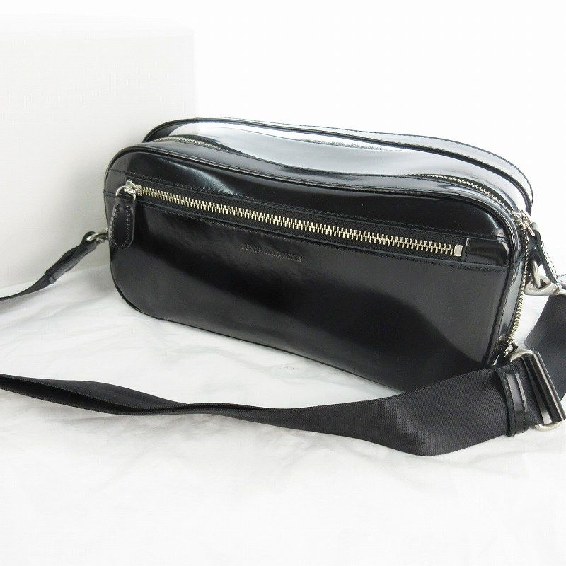 ジュンヤワタナベ JUNYA コムデギャルソン ステアガラス ヘアハイド ショルダーバッグ ハンドバッグ 2 WAY JP-K 205 ブラック 黒 鞄