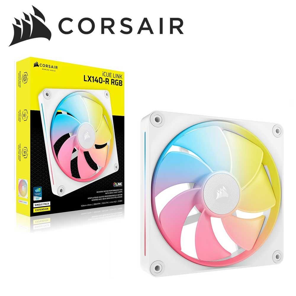 コルセア PCケースファン iCUE LINK LX 140 R RGB WHITE Single Reverse Fan Expansion
