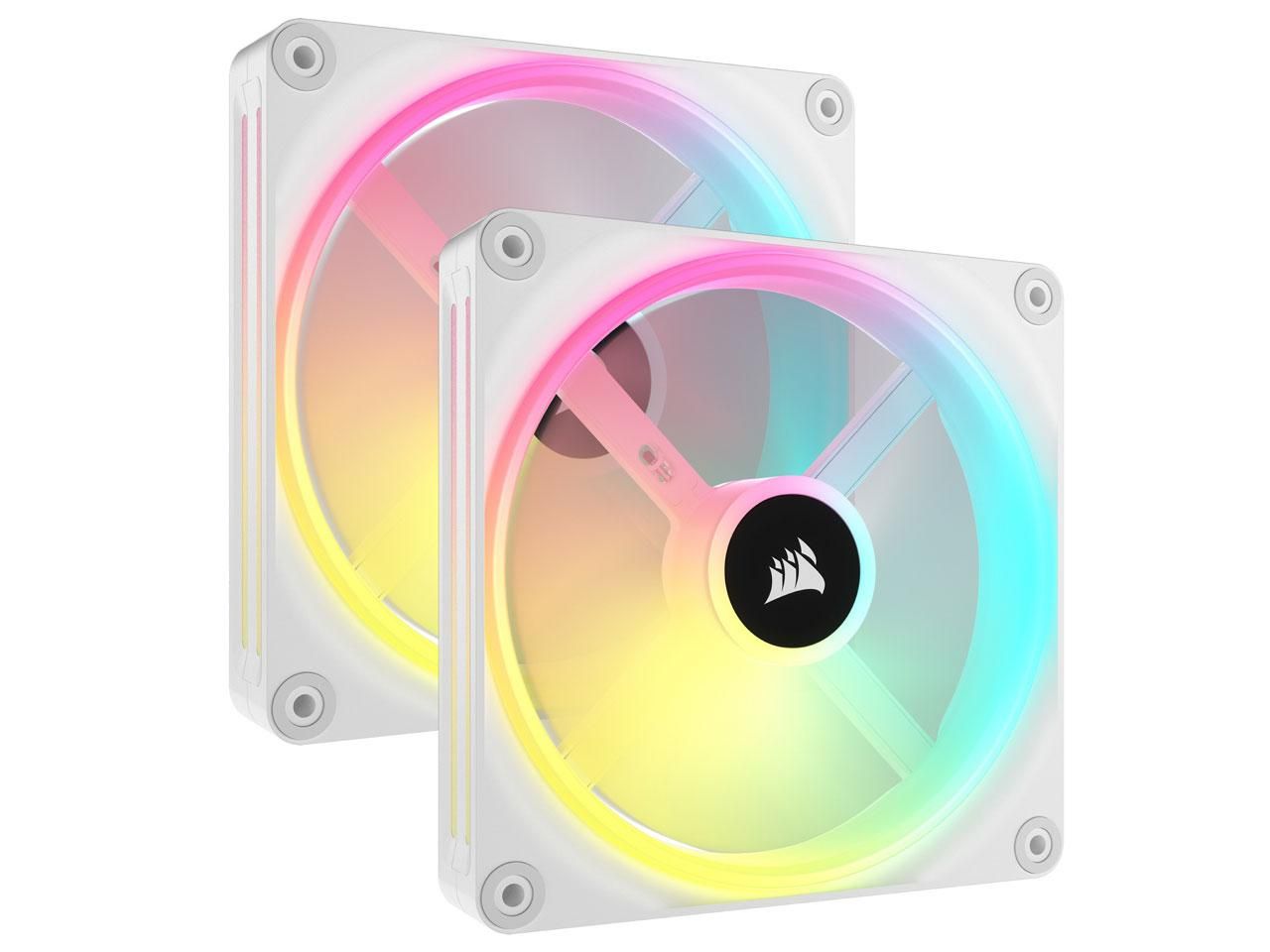 コルセア PCケースファン iCUE LINK QX 140 RGB WHITE mm Magnetic Dome Fan Starter Kit