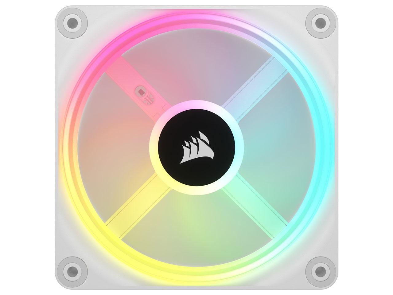コルセア PCケースファン iCUE LINK QX 120 RGB WHITE mm Magnetic Dome Fan Expansion Kit