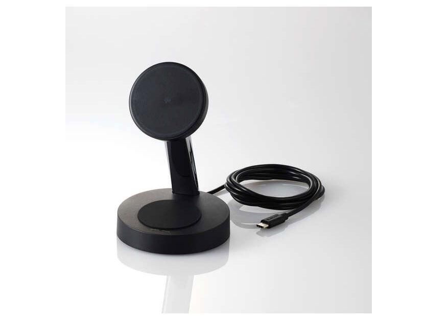 ELECOM エレコム マグネットQi 2規格対応ワイヤレス充電器 15 W 5 1.5 m W-MS 11 BK