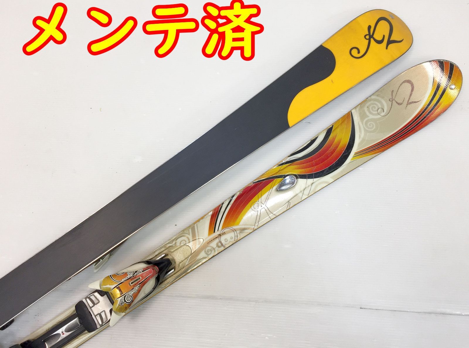◆ スキー K2 Burning 163 cm カービングスキー スキー板 ◇メンテ済◇ スキー K2 Burning 163 cm + MARKER スライド式