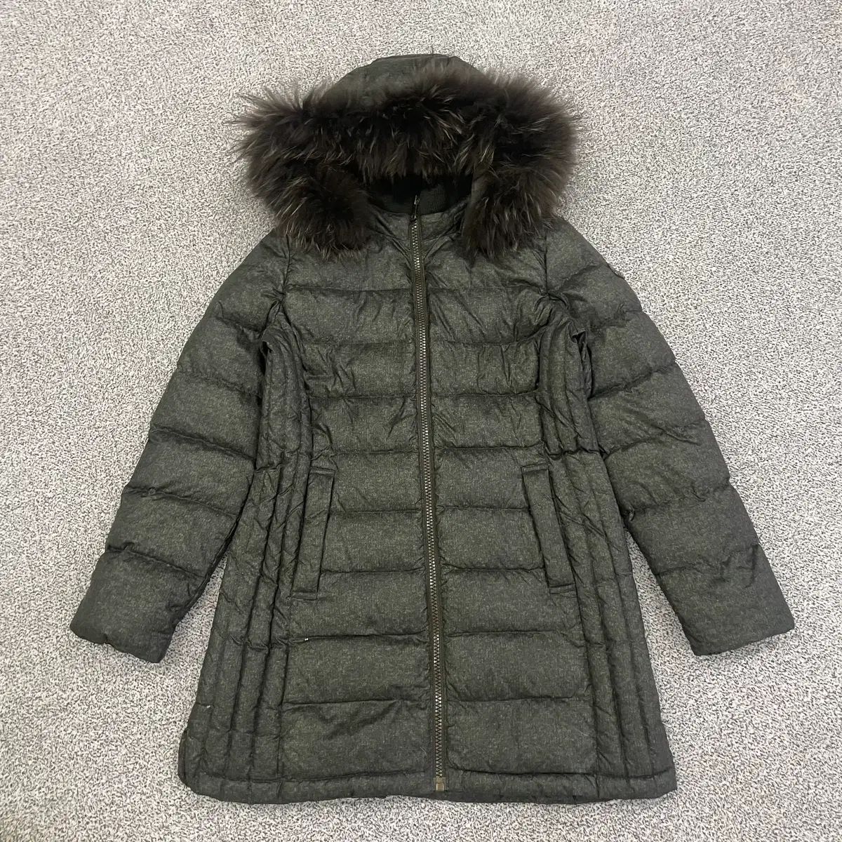 100 ヘリトリ ゴルフ レディース キルティング ファー ロング ダック ダウン 0102 HS 1