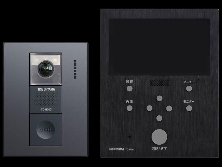 アイリスオーヤマ テレビドアホン TD-SM 7070 C-BB ブラック