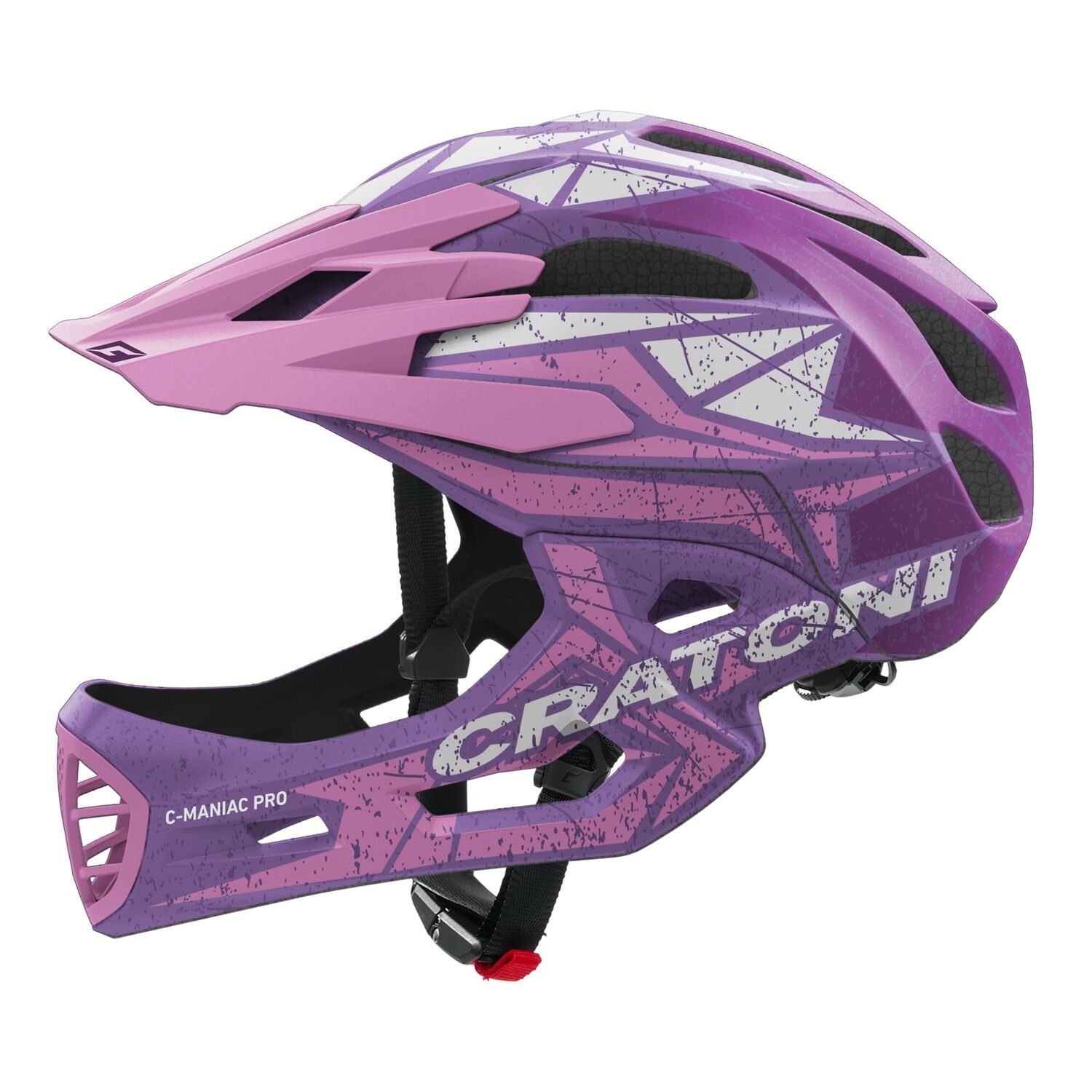 【最速発送】キッズヘルメット　クラトーニ CRATONI Cマニアックプロ　パープルローズホワイト グロッシー ML 54-58cm