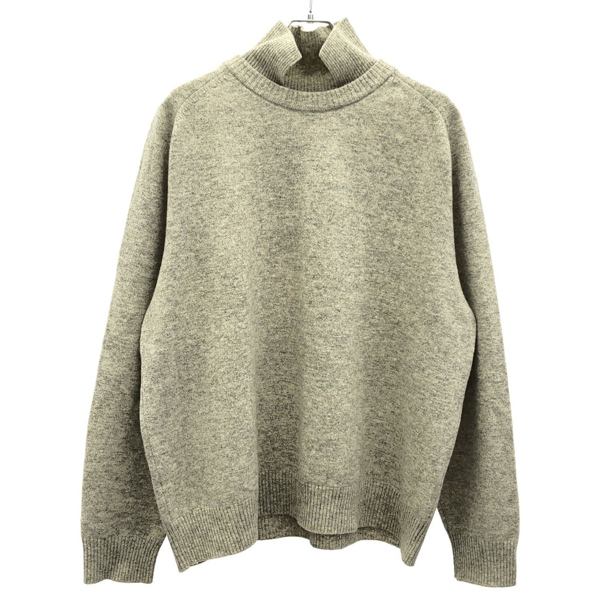 URU ウル 21 AW LAMBS WOOL KNIT ウールニットセーター FUK 02 グレー 2