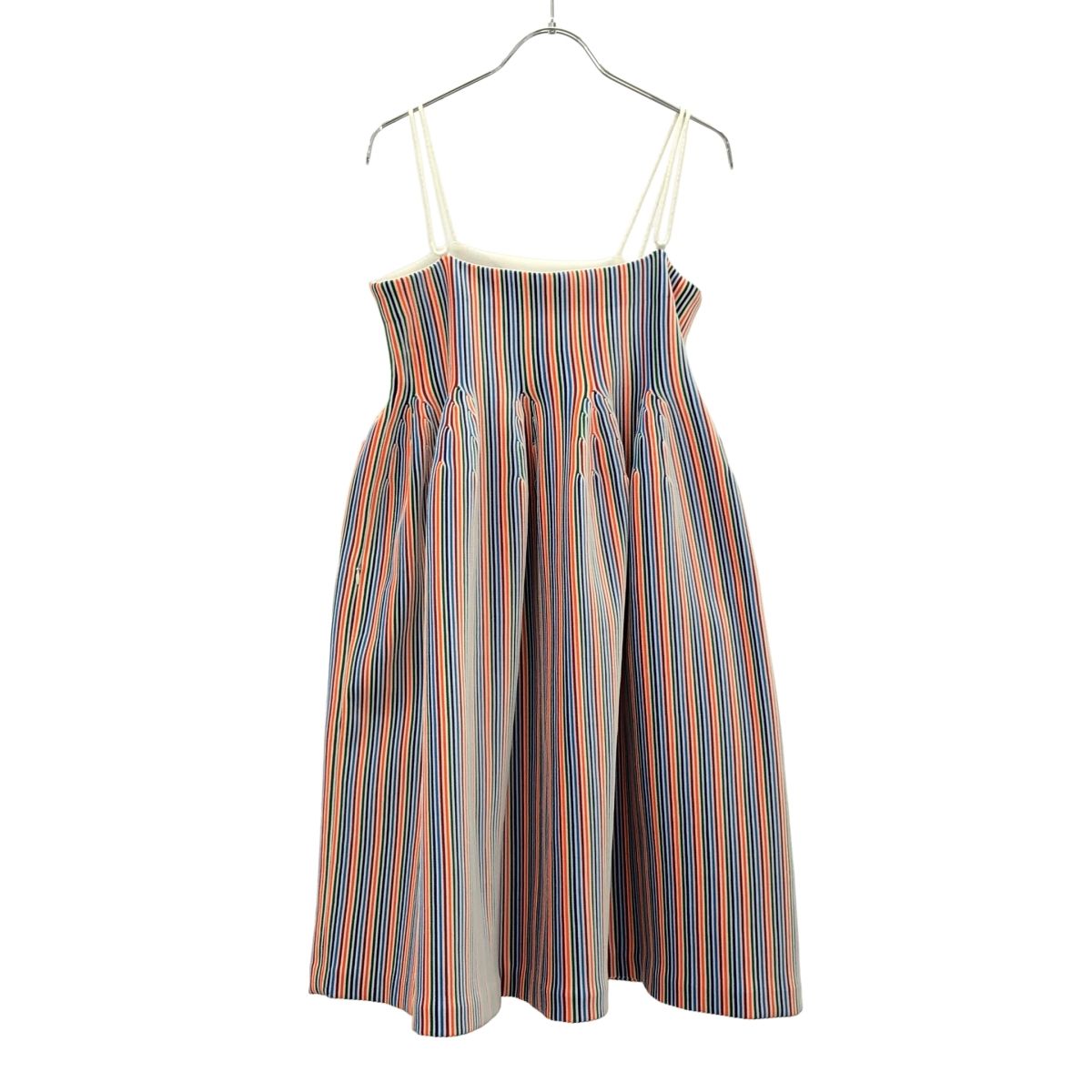 CFCL シーエフシーエル HYPHA STRAP MINI DRESS ストライプミニドレス ミックスカラー F