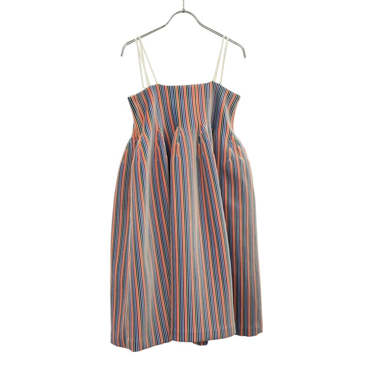 CFCL シーエフシーエル HYPHA STRAP MINI DRESS ストライプミニドレス ミックスカラー F