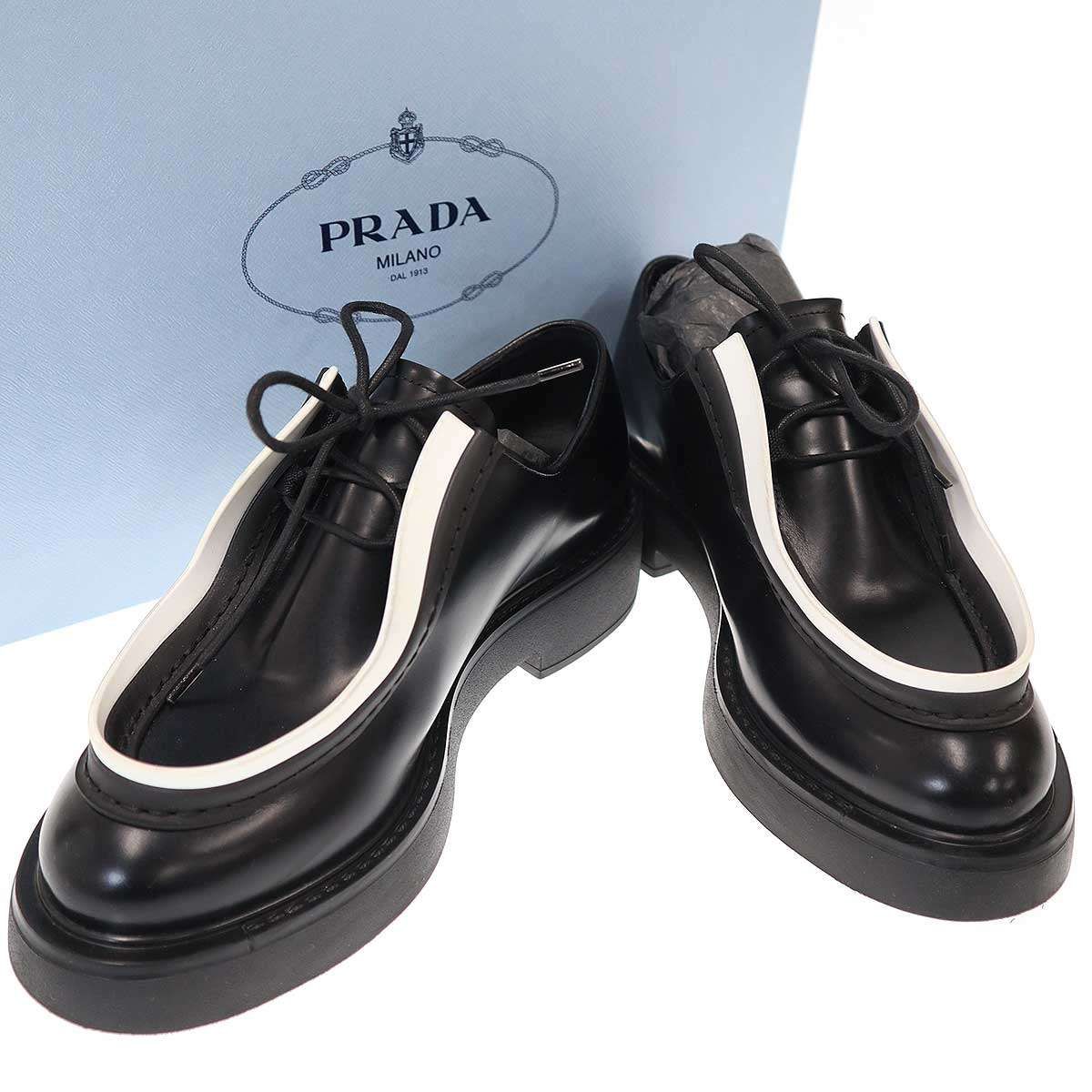PRADA プラダ Diapason Shoes ダイアパソン レザーシューズ 1E280N 