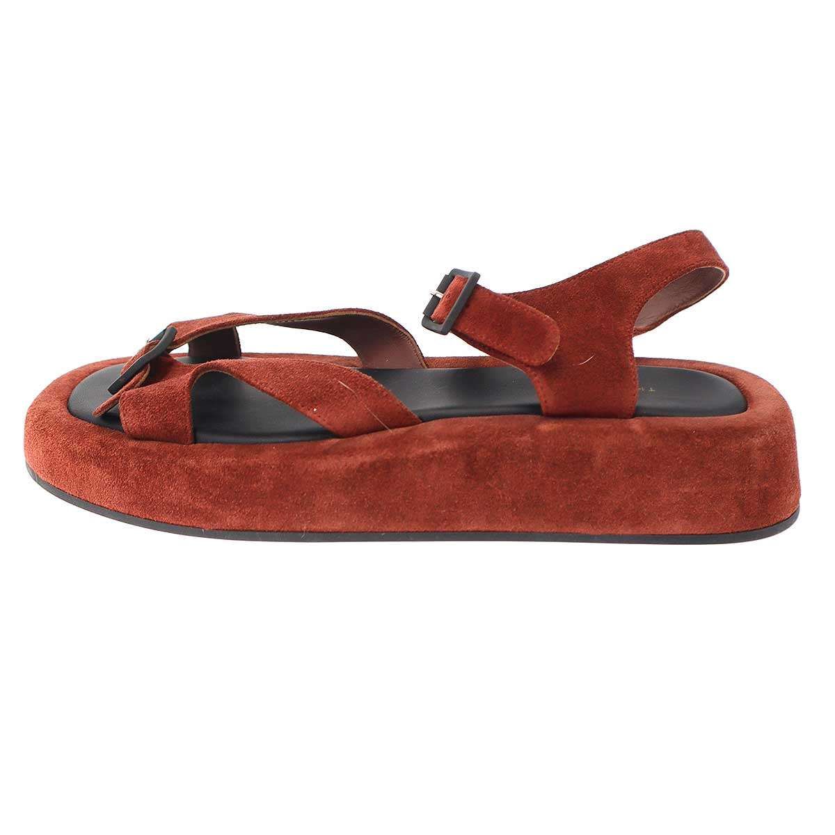 THE ROW ザ ロウ Geri Sandal スエードストラップサンダル レッド 37