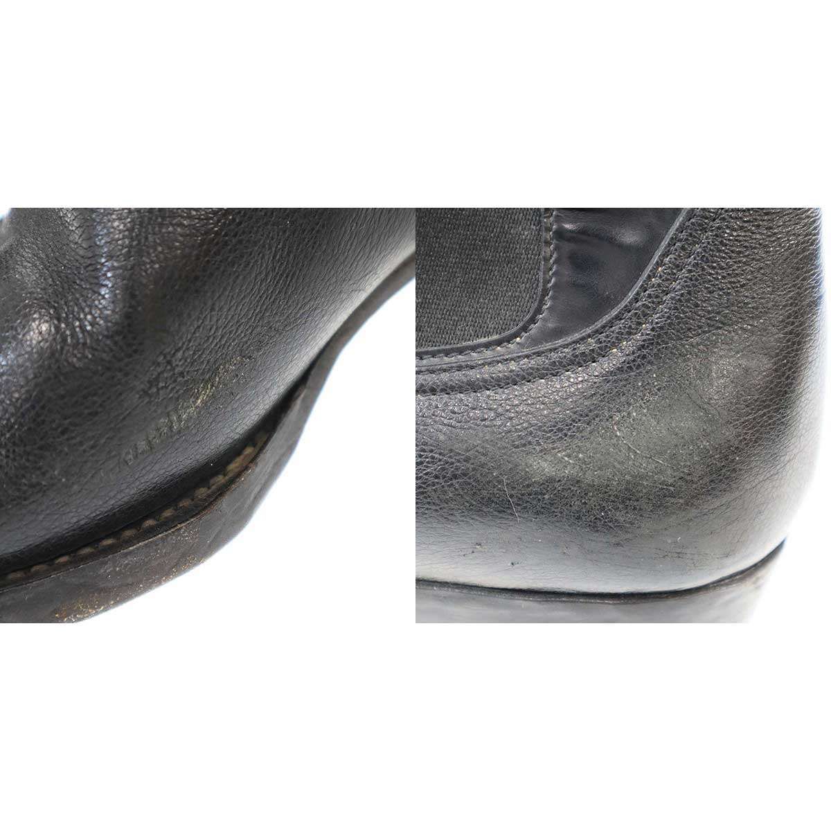  PRADA プラダ サイドゴアヴィンテージレザーブーツ 2 TG 210 ブラック 8 1|2 サイドゴアブーツ ブーツ 革靴