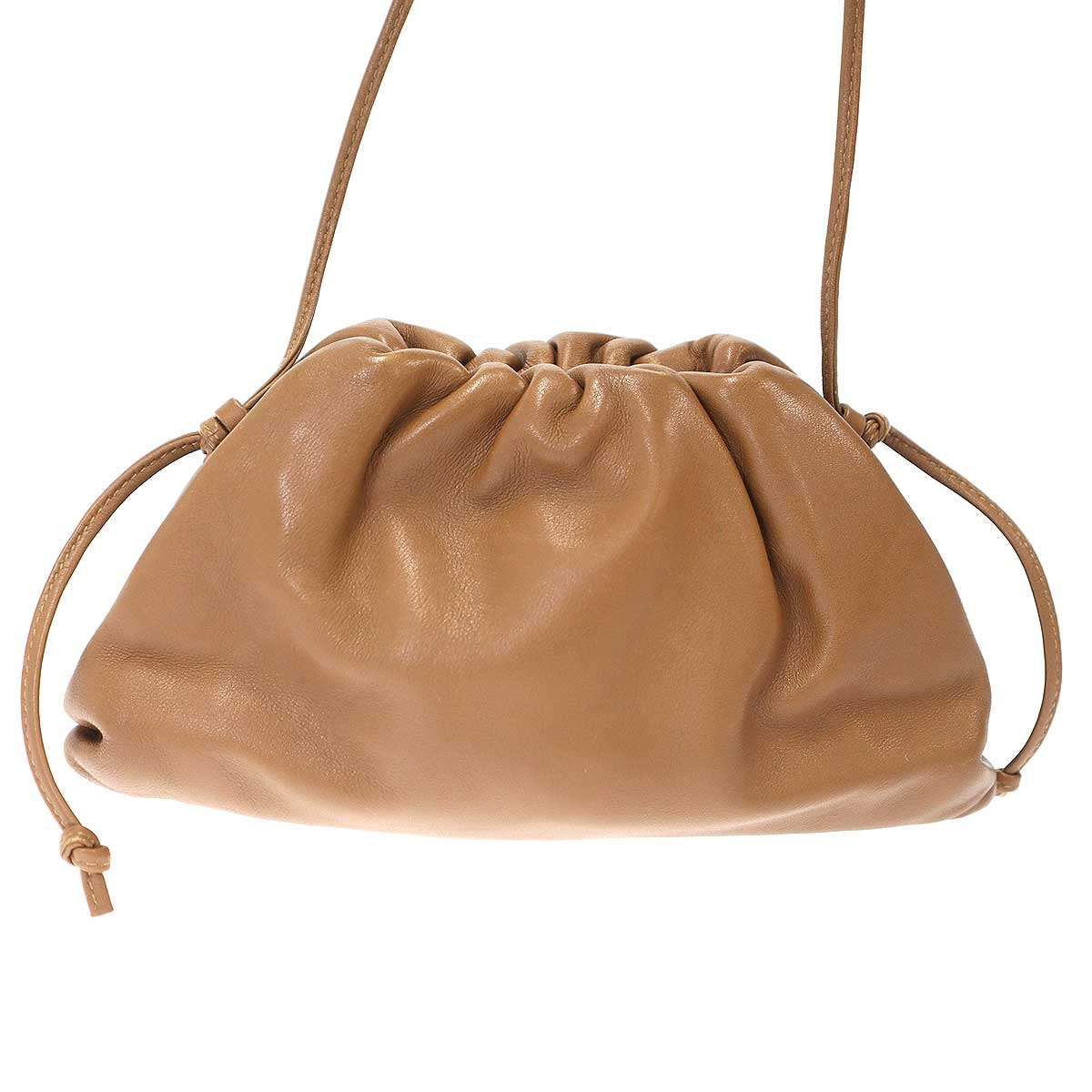 BOTTEGA VENETA ボッテガヴェネタ The Pouch ザ ポーチミニ レザーショルダーバッグ ブラウン