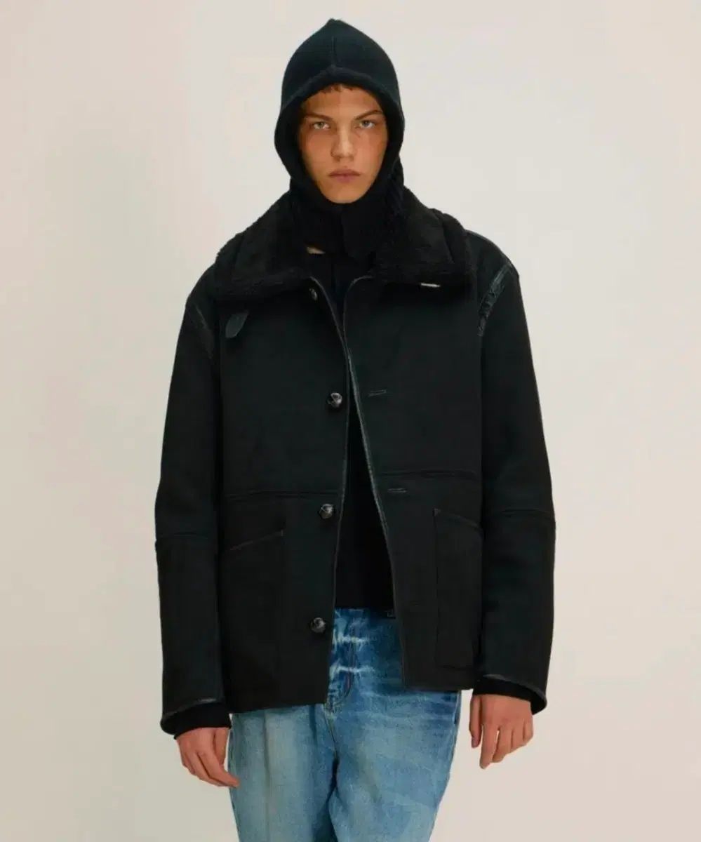 ヌアクレー シアリング スウェード ムートン_ブラック