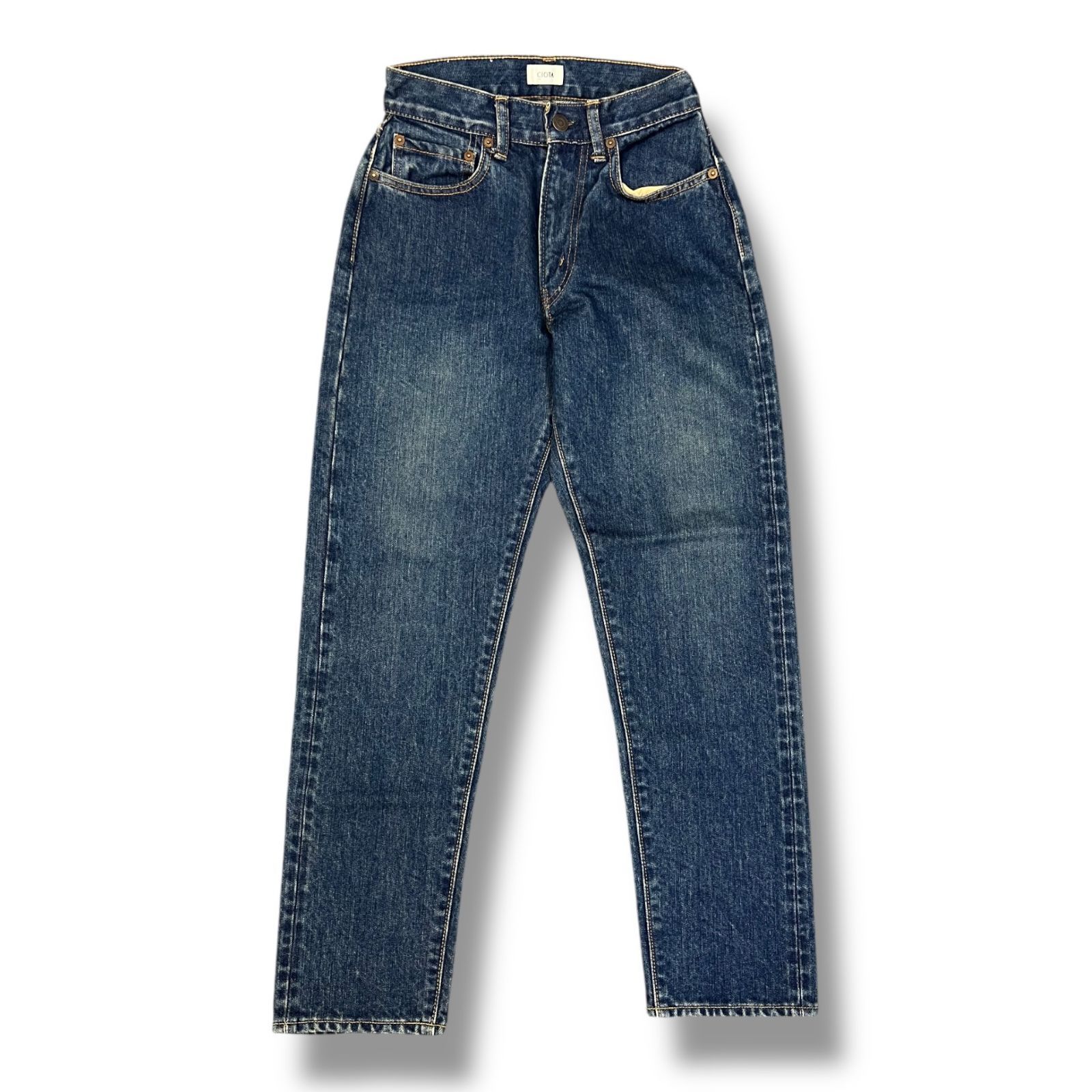 参考上代29 700円 ♥品 CIOTA インディゴスビンコットン13.5 ozテーパードデニム ジーンズ シオタ NPTL-2 TP-PIDBL-D D BLUE-D