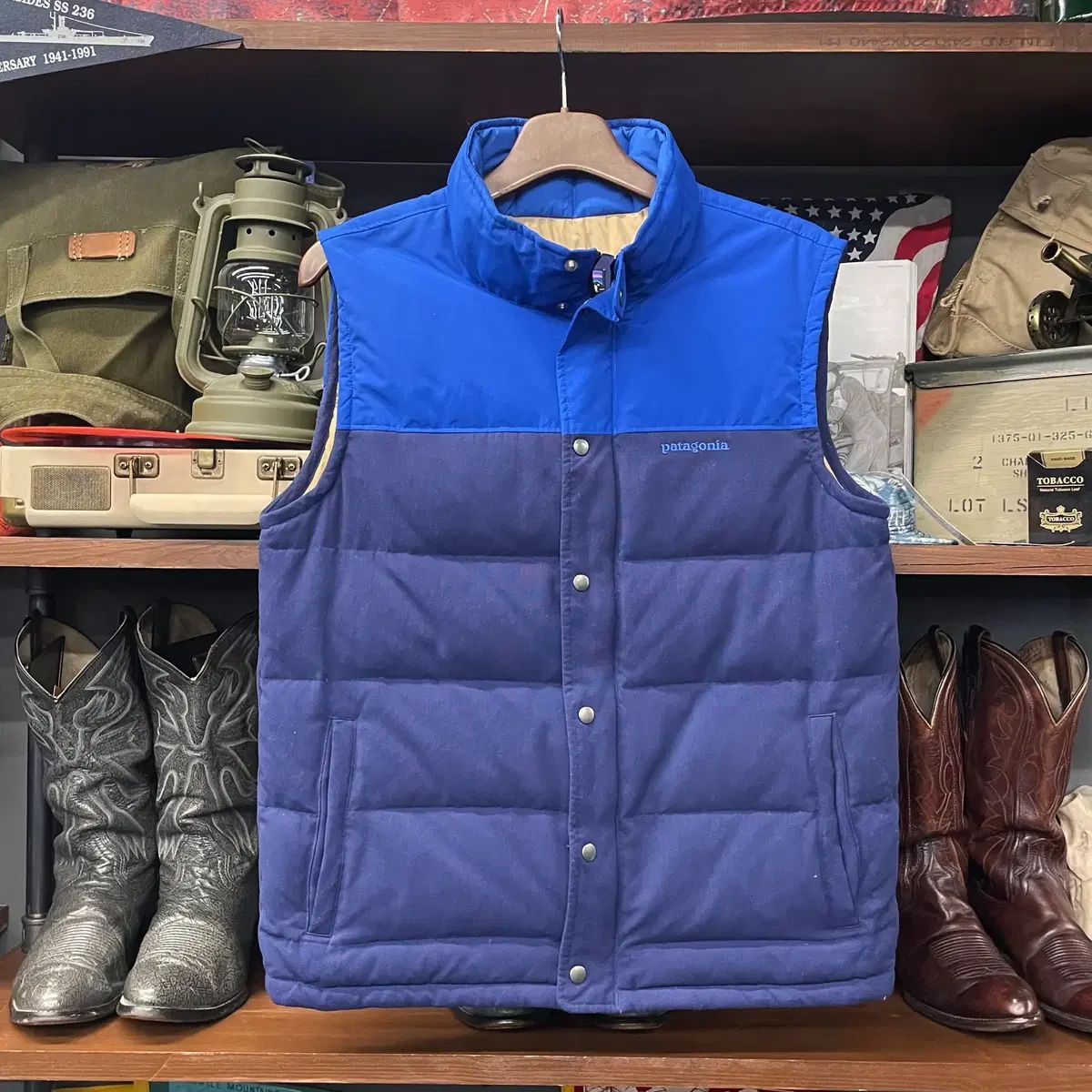 FA 13 パタゴニア ボタン ジップアップ グース ダウン ベスト N 409