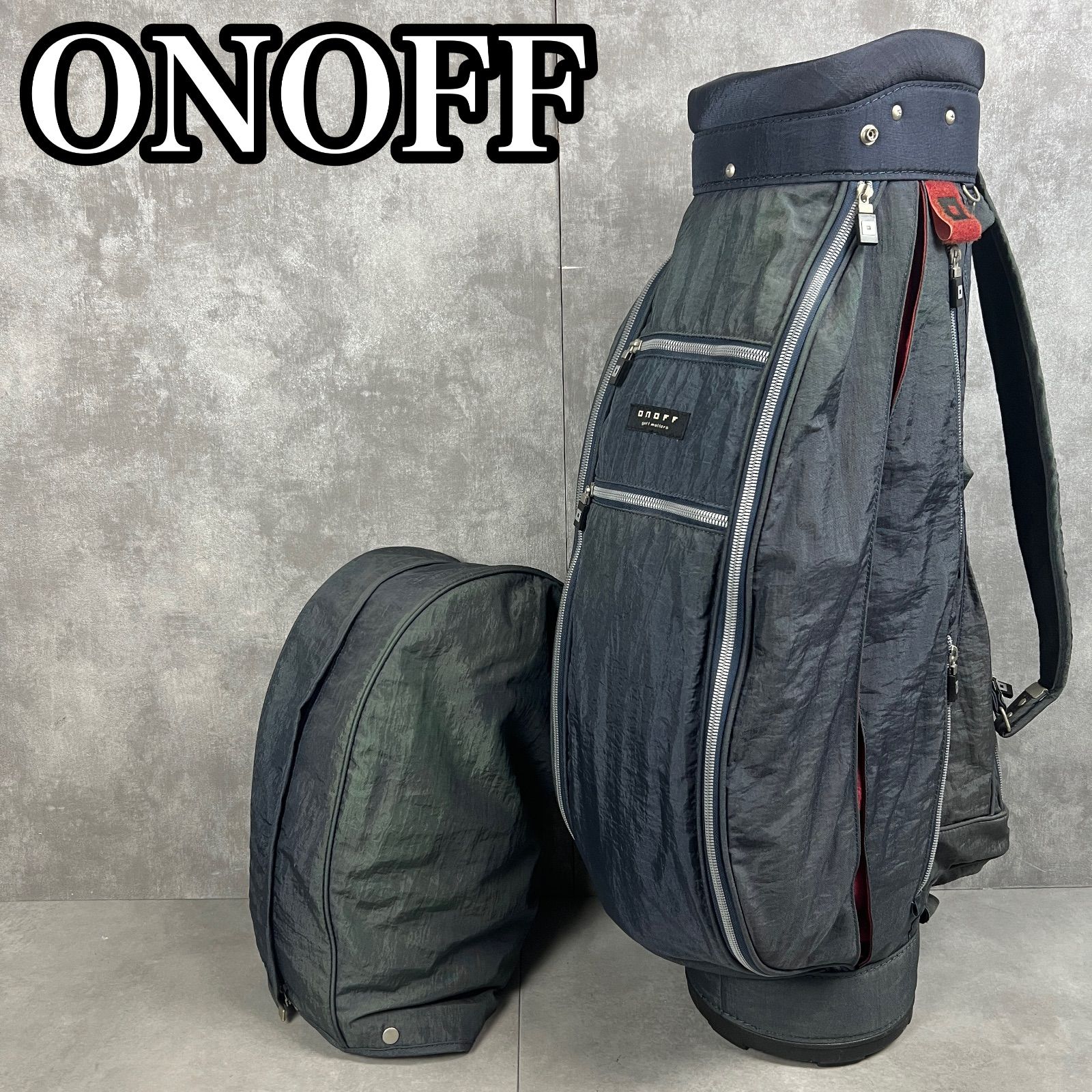 フォローで割引 ONOFF オノフ キャディバッグ 5分割 カート式 ヘッドカバー2種付属 -01