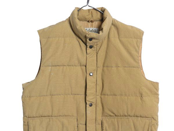 80s カベラス ダウン ベスト メンズ XL ヴィンテージ 旧タグ アウトドア 重ね着 前開き ハイネック フルジップ オリーブ 無地 大きいサイズ お得なクーポン配布中!】 80s カベラス ダウン ベスト メンズ L