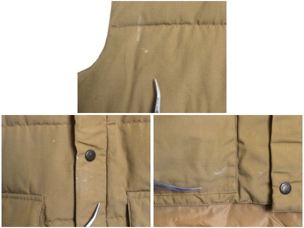 80s カベラス ダウン ベスト メンズ XL ヴィンテージ 旧タグ アウトドア 重ね着 前開き ハイネック フルジップ オリーブ 無地 大きいサイズ お得なクーポン配布中!】 80s カベラス ダウン ベスト メンズ L