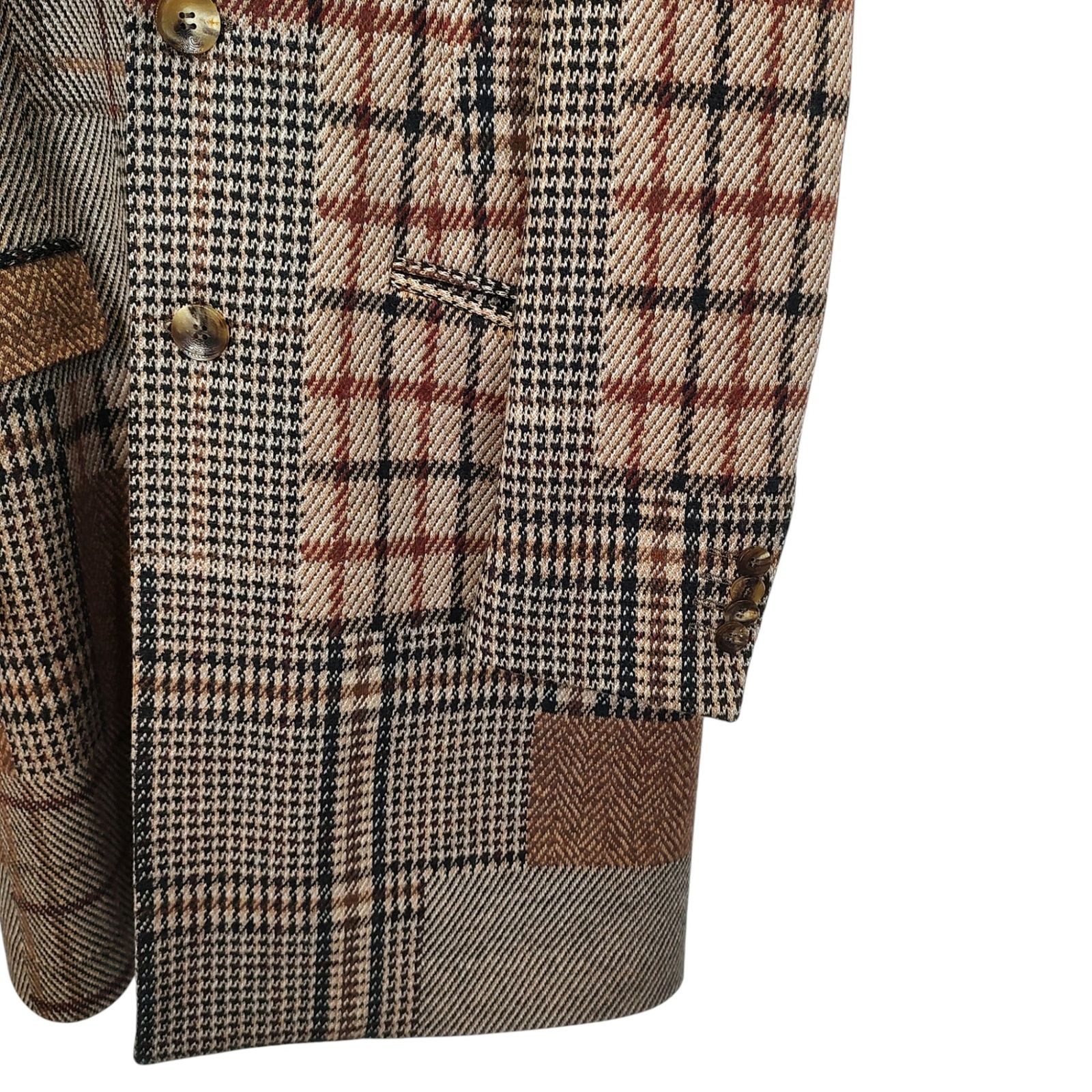 ETRO エトロ 20AW パッチワーク チェック ペイズリーライナー