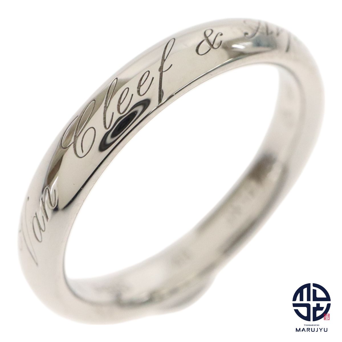 Van Cleef - Arpels ヴァンクリーフ-アーペル Pt 950 プラチナ タンドルモン シニアチュール マリッジリング 指輪 ジュエリー アクセサリー ブランド 48 約8号