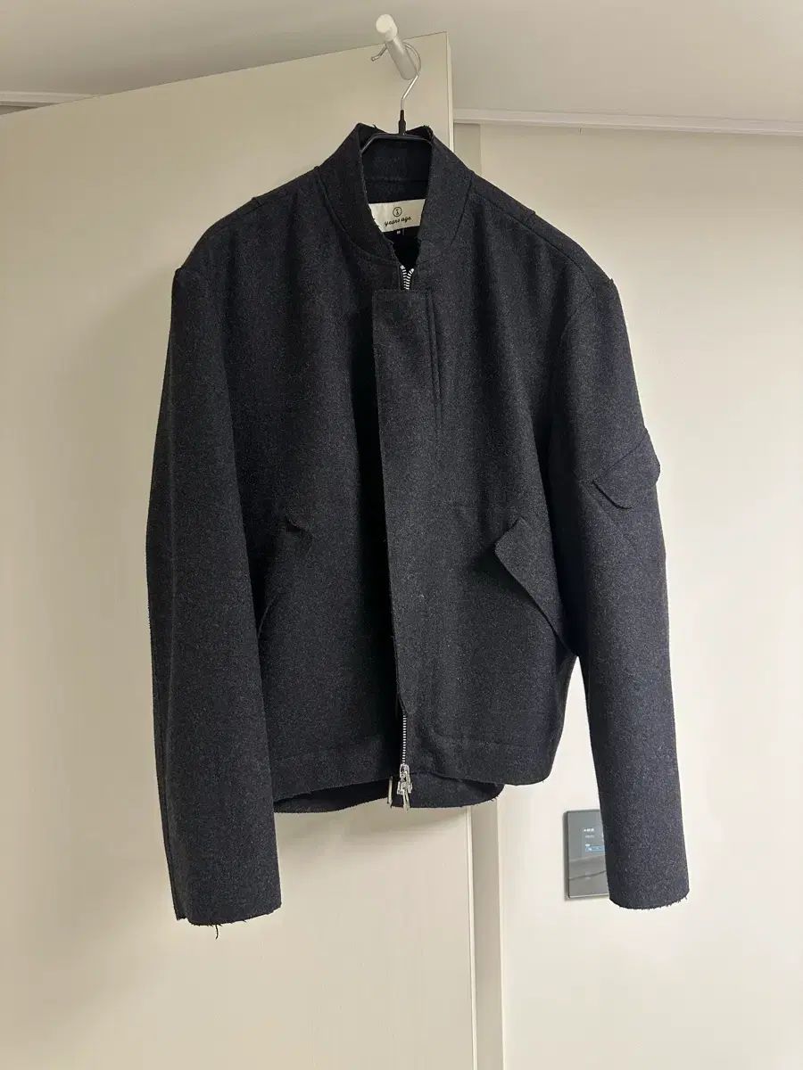 Years ago メルトンウール チャコール ブルゾン