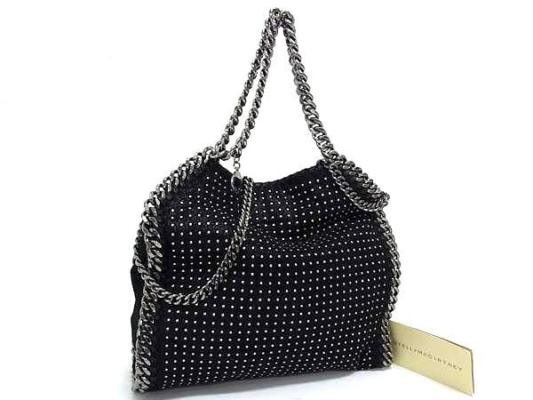 STELLA McCARTNEY ステラ マッカートニー ハンドバッグ ファラベラ ブラック シルバー エコレザー レディース スタッズ 2 WAY シルバー金具