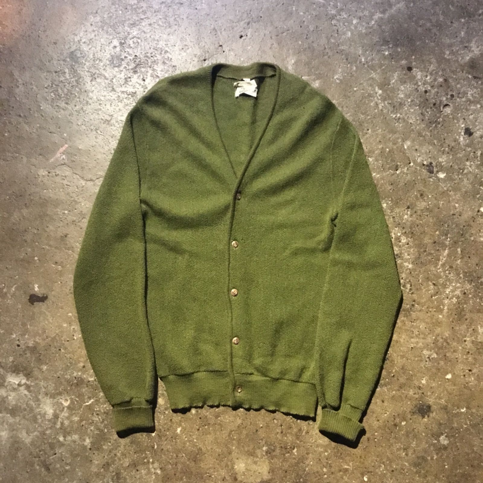 vintage カーディガン　緑　60s VINTAGE ヴィンテージ US UK 60s 1960s~ モヘア混 カーディガン Mohair