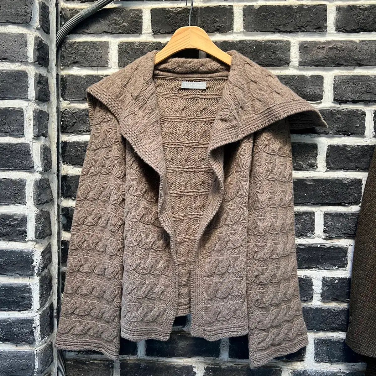 DAMA collection カシミア ケーブル編み ニットカーディガン