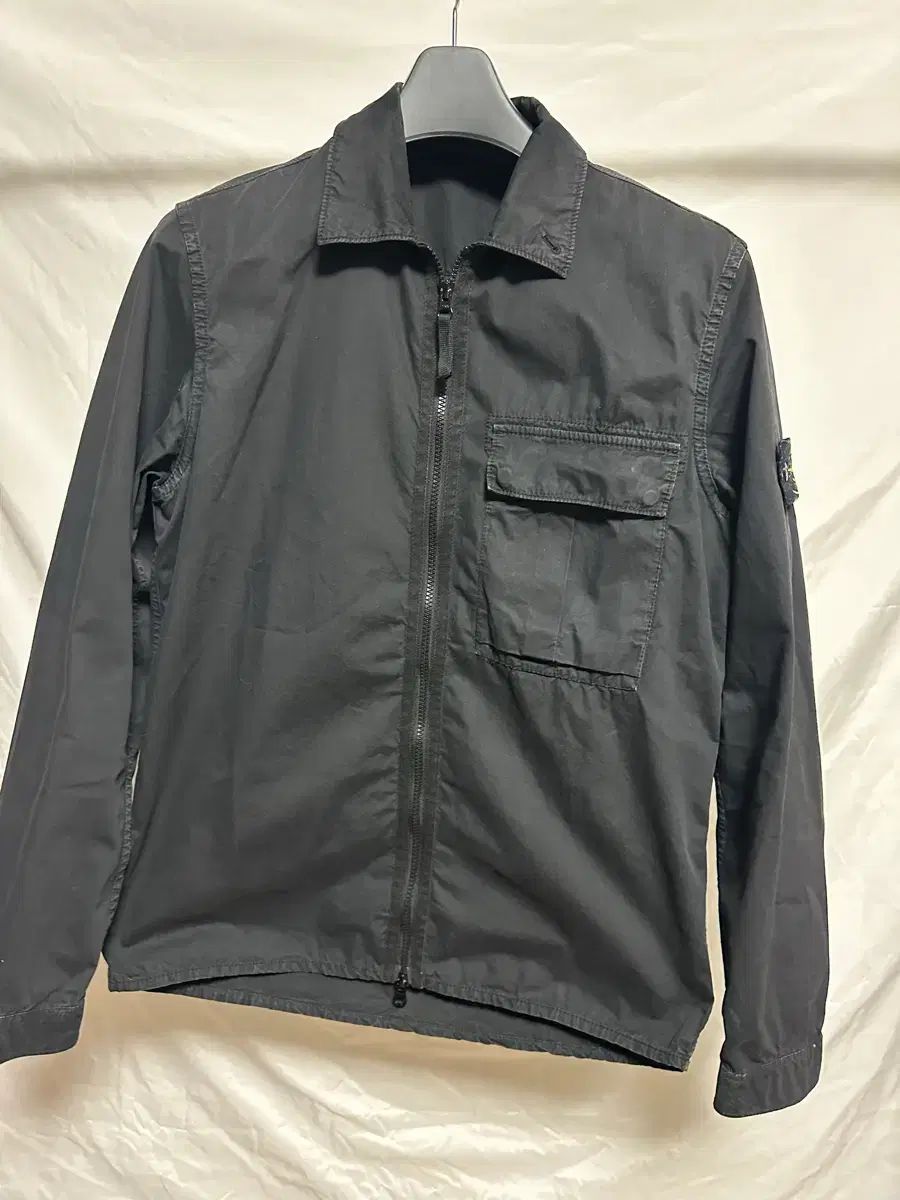 ストーンアイランド オールドエフェクト オーバーサイズシャツ ブラック M