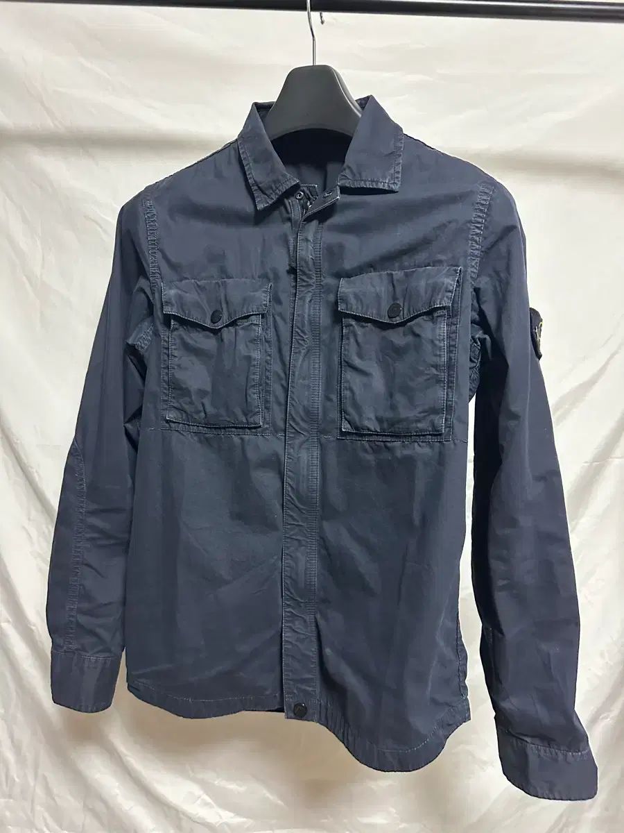 STONE ISLAND オールドエフェクト オーバーサイズシャツ ネイビー S