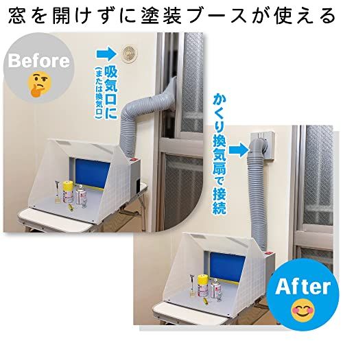 迅速に発送 かくり換気扇 塗装ブース 窓を開けずに塗装ブースが使える アタッシュケース型塗装ブース 4948896 f