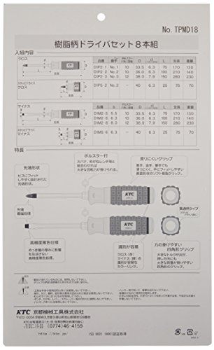 迅速に発送 京都機械工具 KTC 樹脂柄ドライバセット貫通タイプ 8本組 f 79577 a 6
