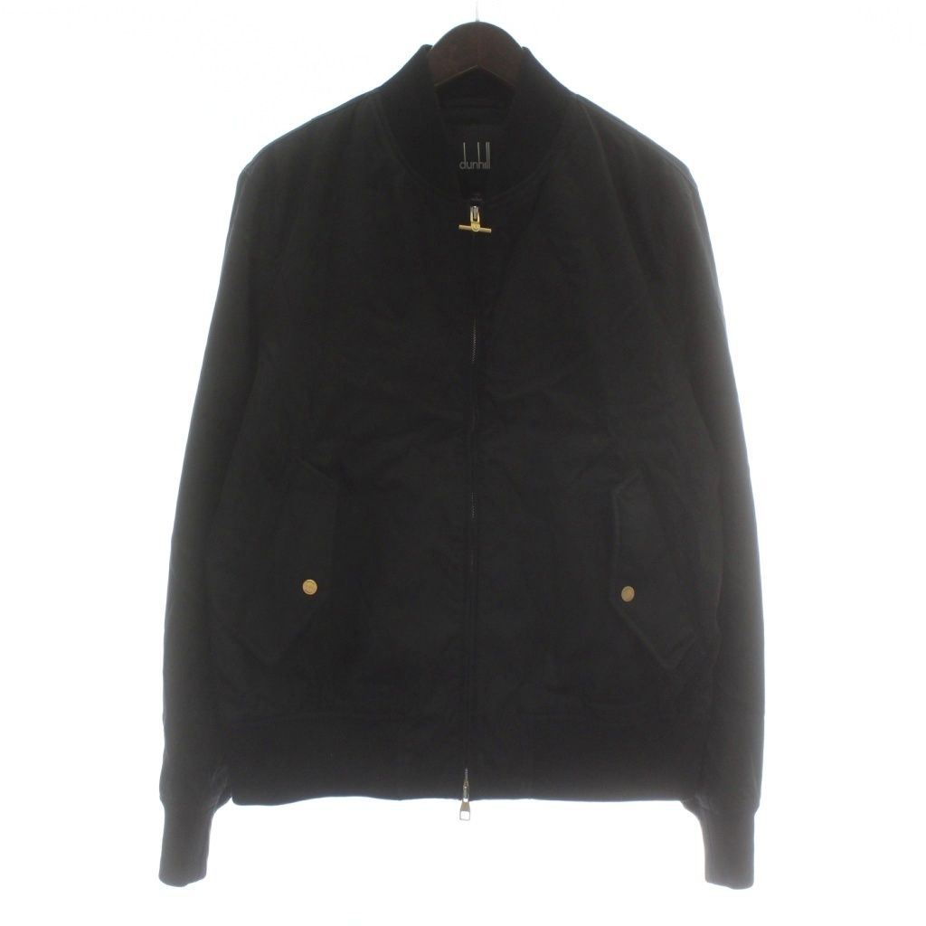ダンヒル dunhill 中綿ジャケット ブルゾン アウター ナイロン ジップアップ M 黒 ブラック |XZ