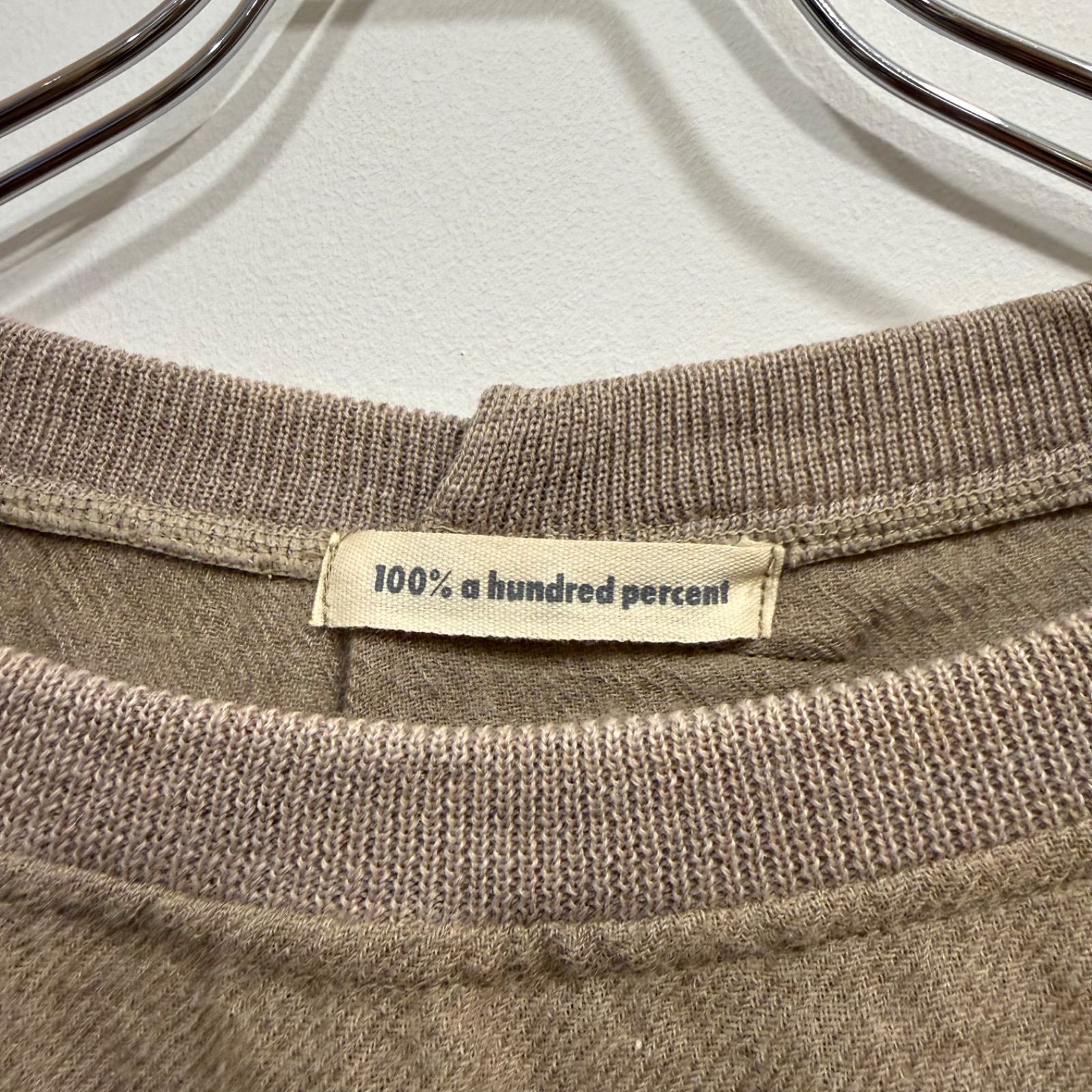 100% a hundred percent 刺繍ウールトップス プルオーバー 日本製 