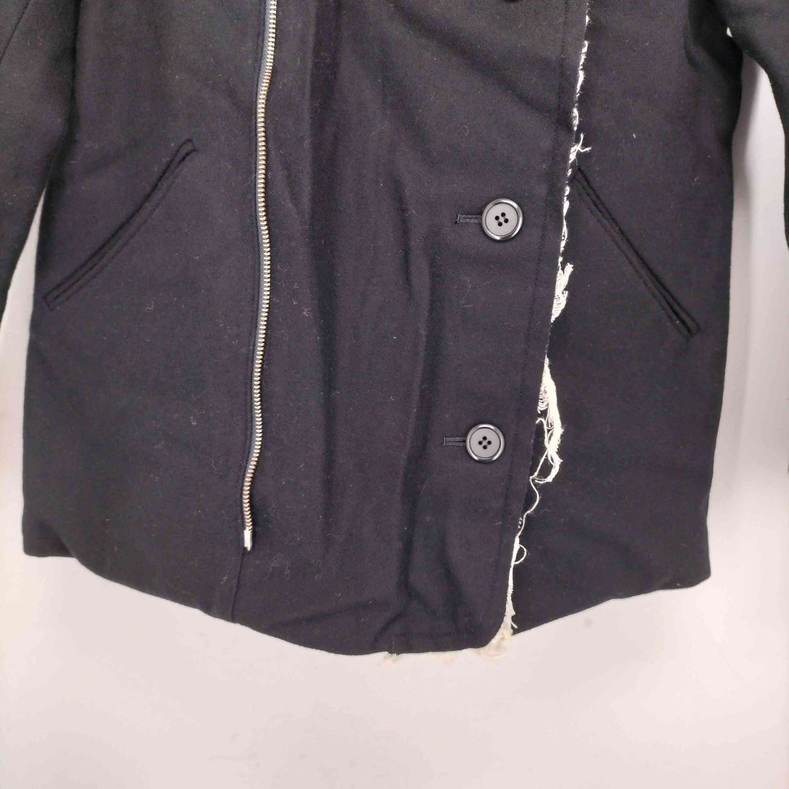 ユーズドフルギ USED古着 デザインジップアップコート レディース