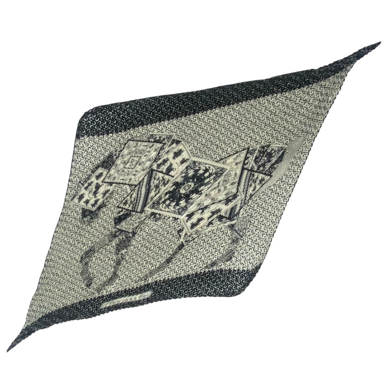 極美品 HERMES エルメス スカーフ シルク プリーツ A Cheval sur mon