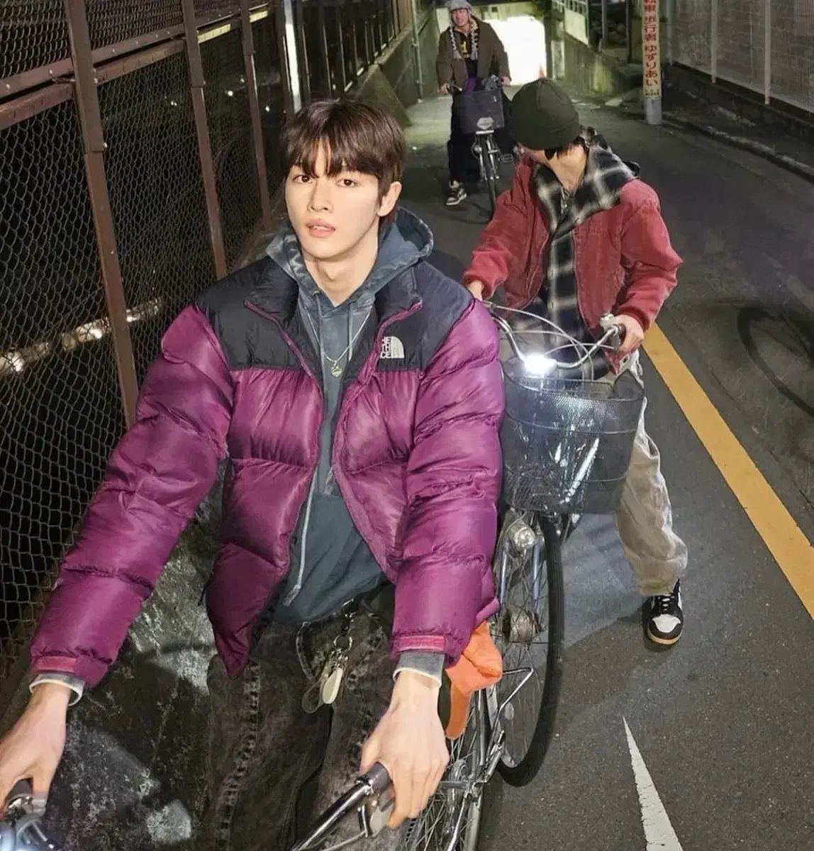 THE NORTH FACE ザノースフェイス ヌプシ NUPTSE RIIZE ライズ ソンチャン SUNGCHAN 着用 PURPLE パープル ダウン Sサイズ