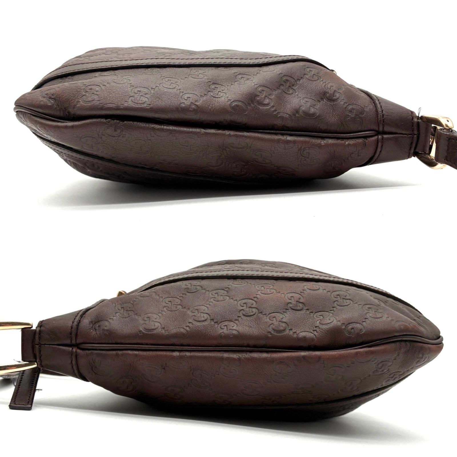 美品・正規品 GUCCI グッチ ショルダーバッグ アビー GG シマレザー 本