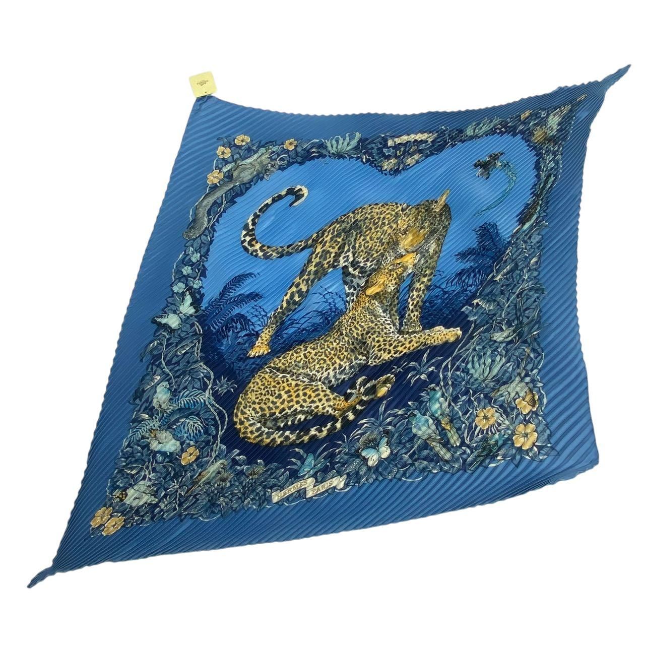 エルメス　スカーフ　ジャングルラブ　ディップダイ 未使用品 HERMES エルメス スカーフ シルク プリーツ DIP DYE ディップ