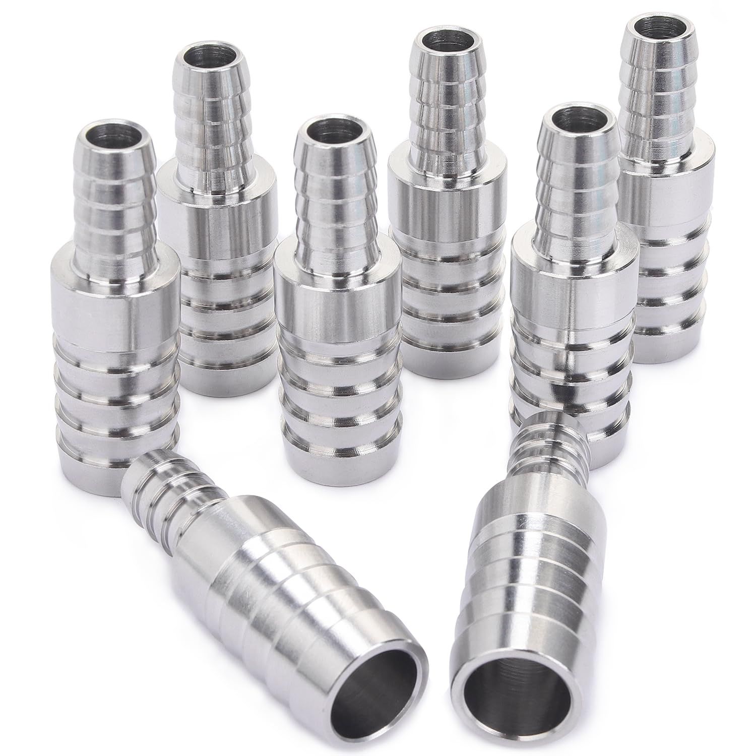 10 mmｘ16 mm 316ステンレス鋼 ストレートコネクター タケノコジョイント 車載燃料ホース用 ヒーター継手 入