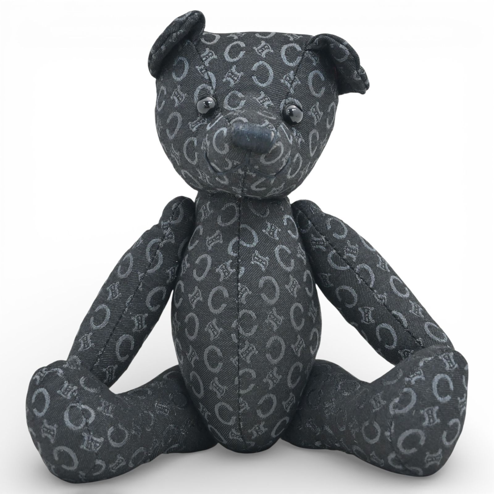 セリーヌ マカダム テディベア ぬいぐるみ ブラック Bランク ce 0605 cc