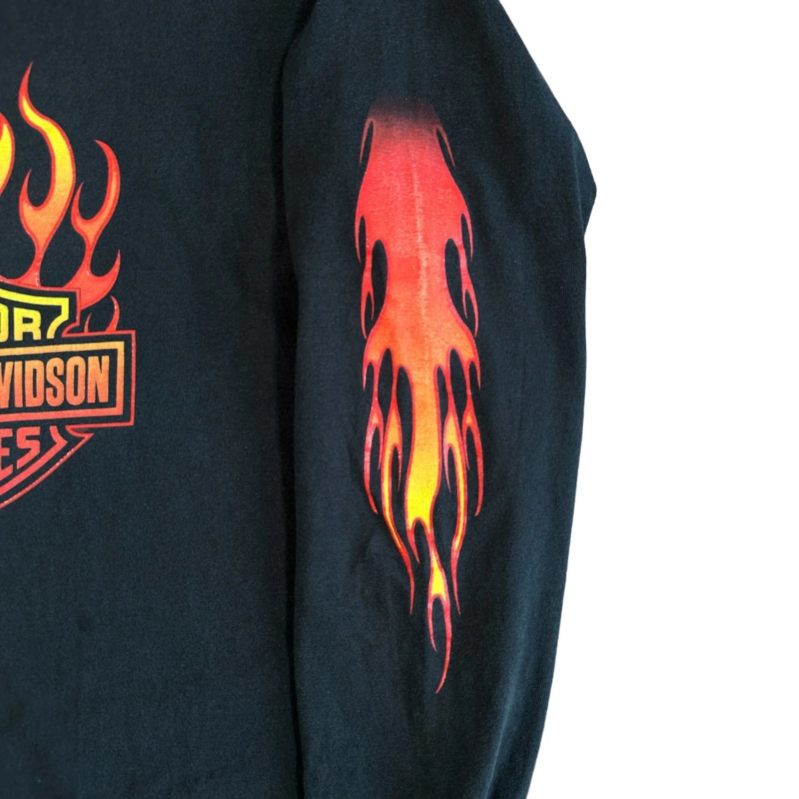 Harley Davidson CLIFTON NJ Flame LS Black L - メルカリ