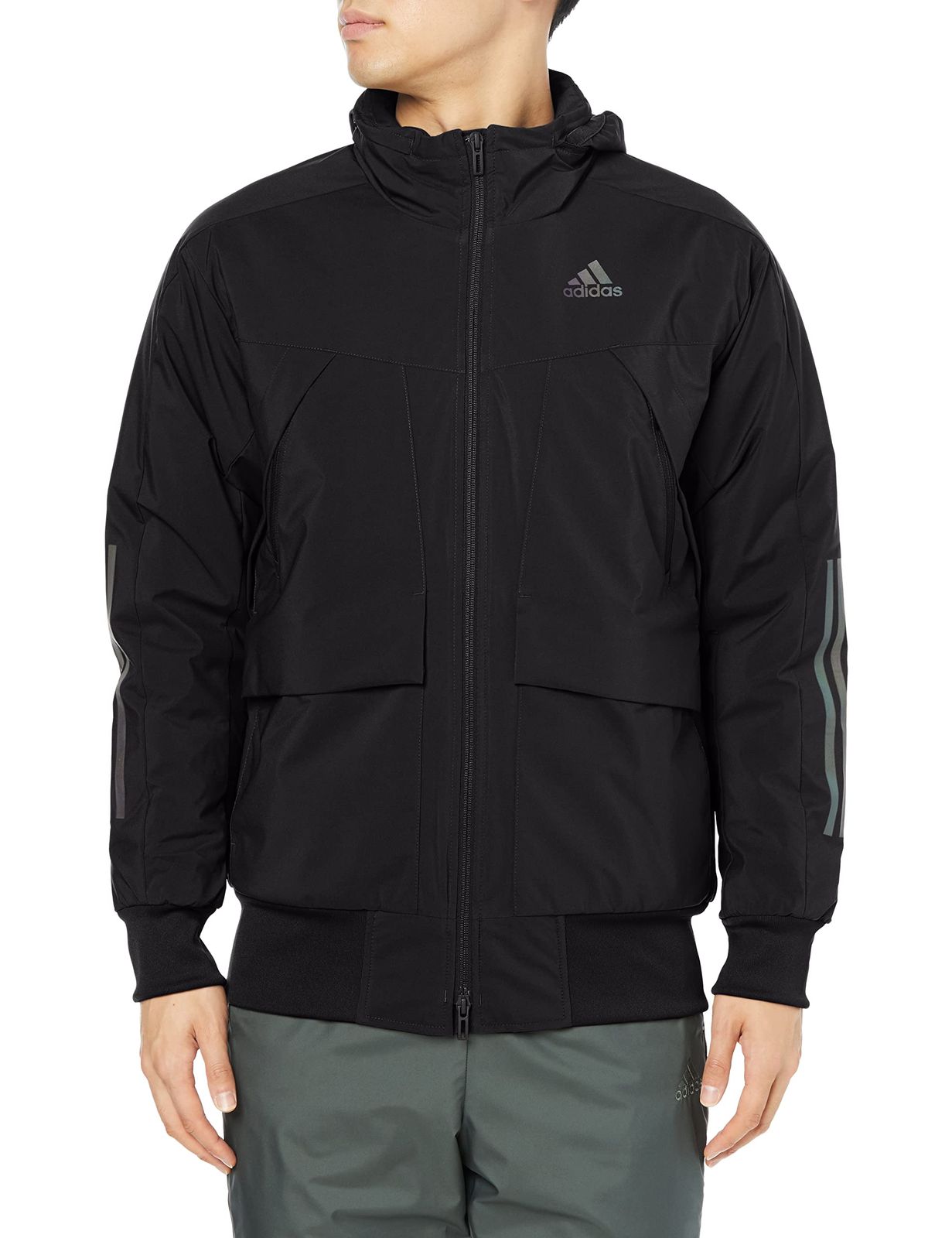 アディダス ジャケット トラック ハイブリッド ライトパデッドジャケット EUE 93 メンズ ブラック HR 8430 S