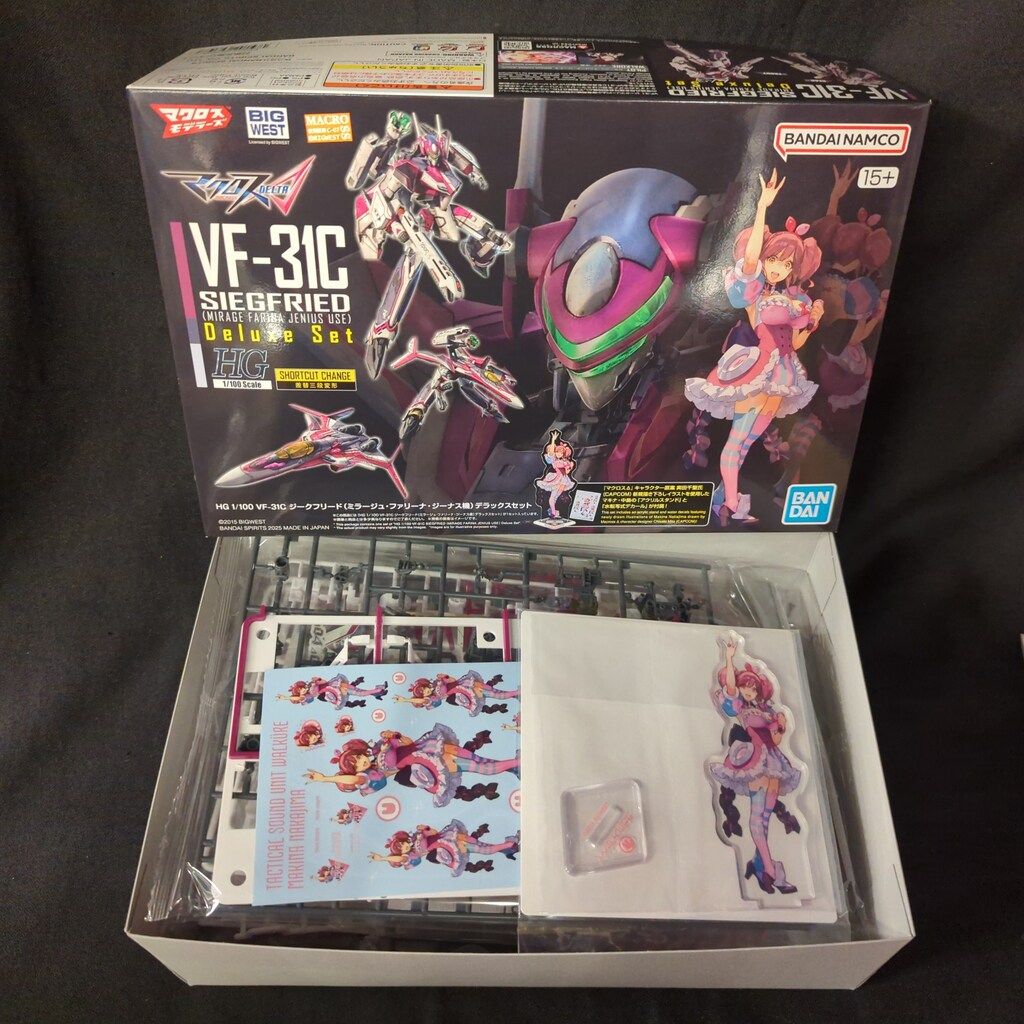 バンダイ HG VF-31 C ジークフリード ミラージュ ファリーナ ジーナス機 デラックスセット 9