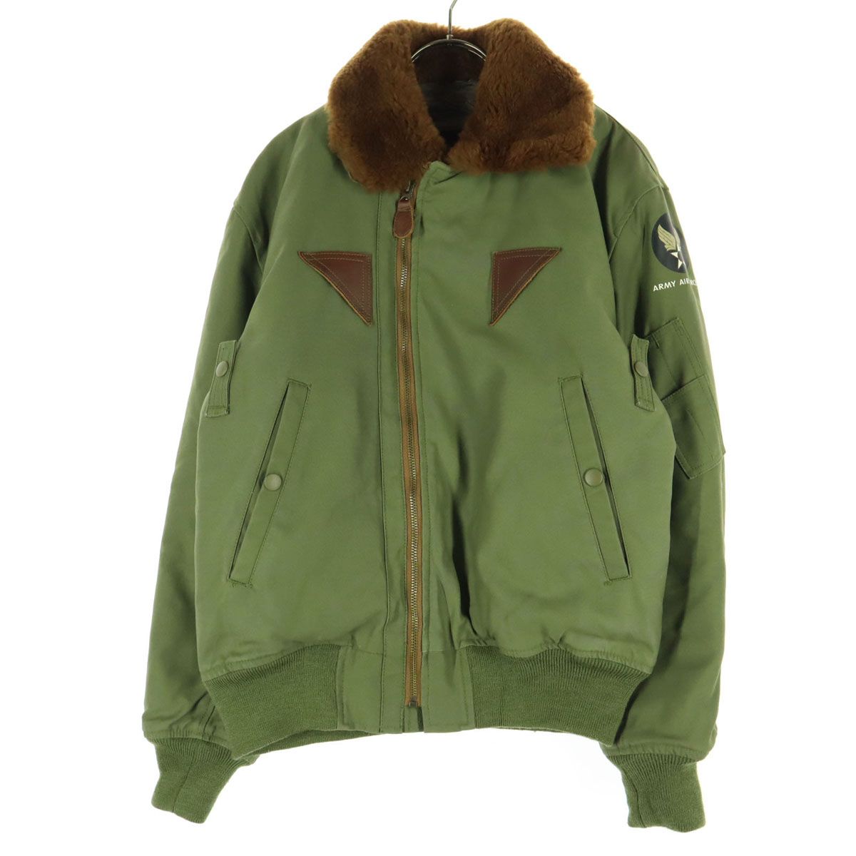 セスラー プリント 長袖 B-15 A フライトジャケット 38 カーキ メンズ 古着