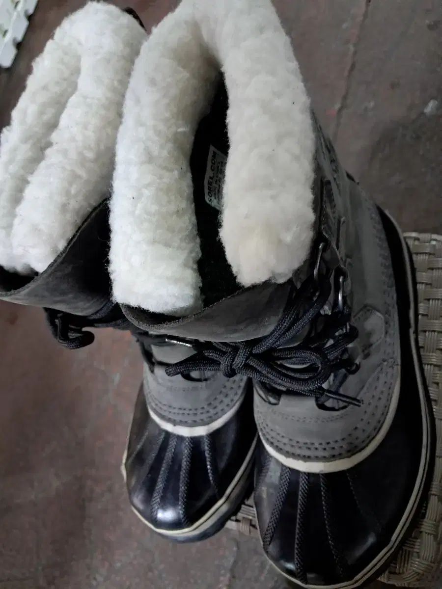  ソレル ファー ブーツ グレー|ブラック 255 260 その他 ブーツ 革靴