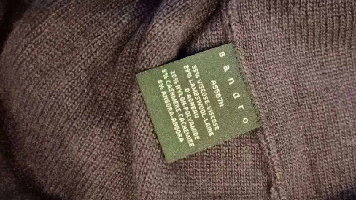  SANDRO カシミア ラムウール ONE PIECE 長袖 七分袖 ミニワンピース