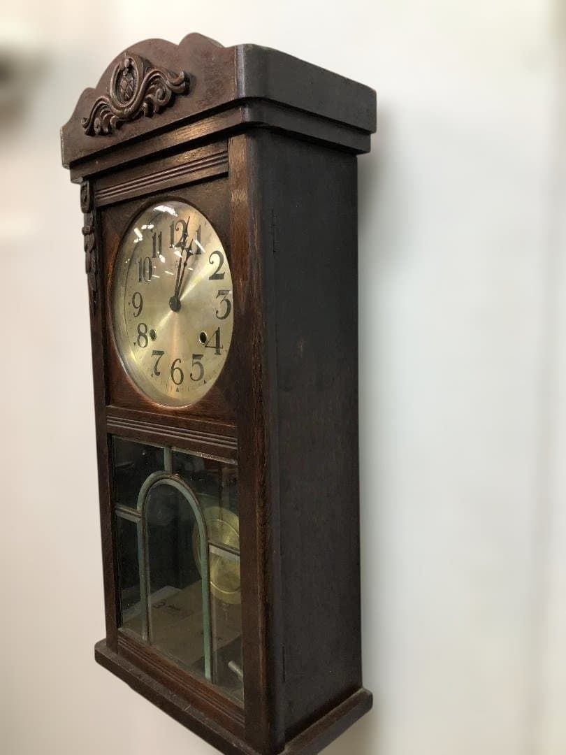 【送料無料】昭和13年製 矢野時計製作所 壁掛け 振り子時計 251105 送料無料】昭和13年製 矢野時計製作所 壁掛け 振り子時計 木製 レトロ