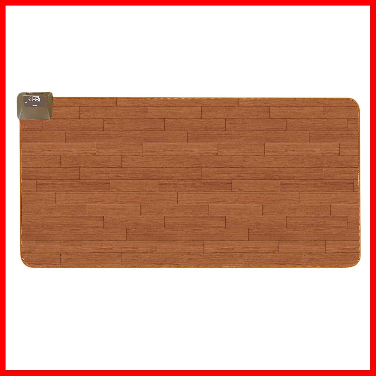 在庫処分 防水 88 cm×176 cm 電気カーペット ブラウン フローリング調 1畳 ホットカーペット ライフジョイ